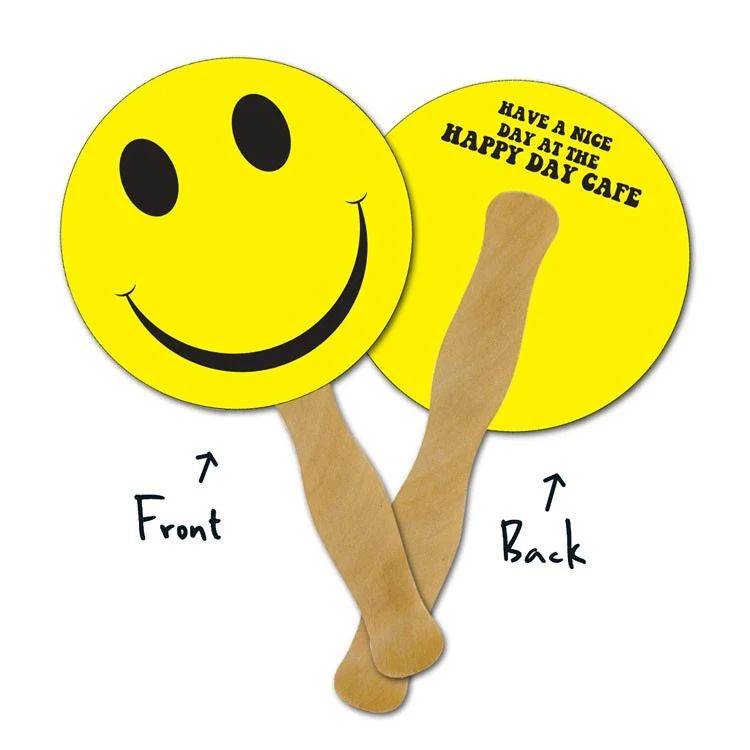 Mini Hand Fan - 5.25 Diameter Circle Laminated - 14 pt. 1