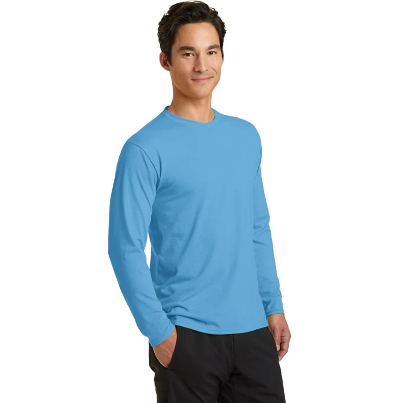 Port & Company Long Sleeve Performance Blend Tee. 1