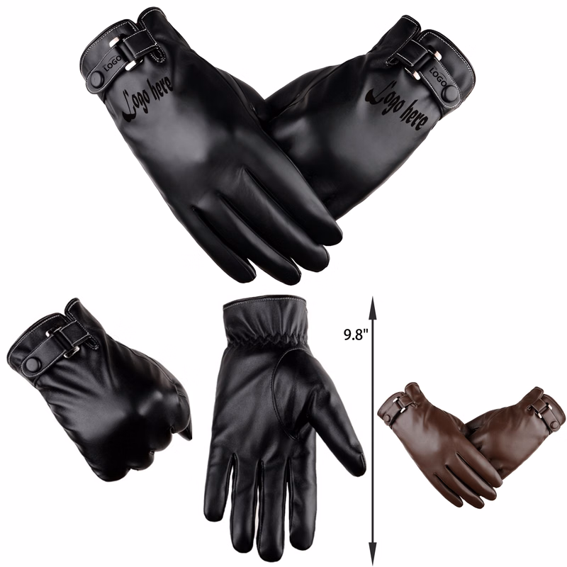 Stylish Winter Thermal Leather Gloves