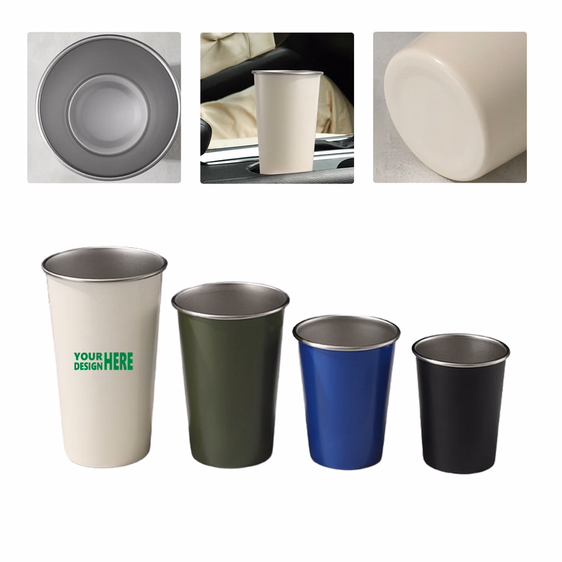 MOQ 50 Multi-Size Stainless Steel Beer Cup Outdoor Camping Coffee Mug
