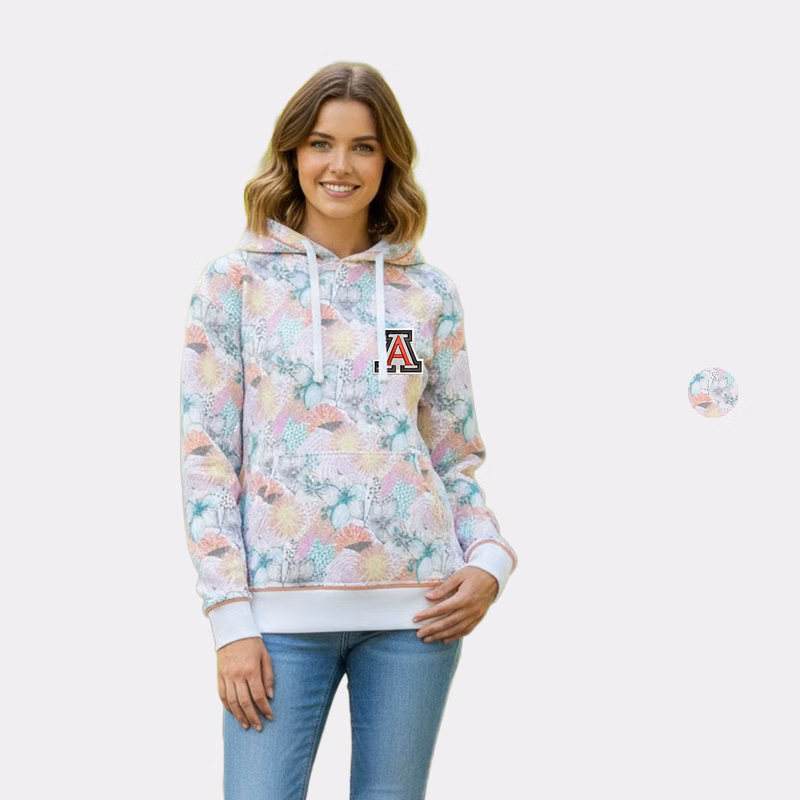 Mood & Vibe™ Women's Allover Print Fleece Cotton-Poly Hoodie