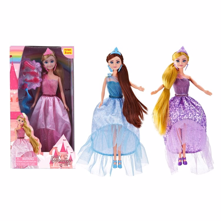 Fashion Princess Dolls - Assorted Colors Ages 3+ 12"