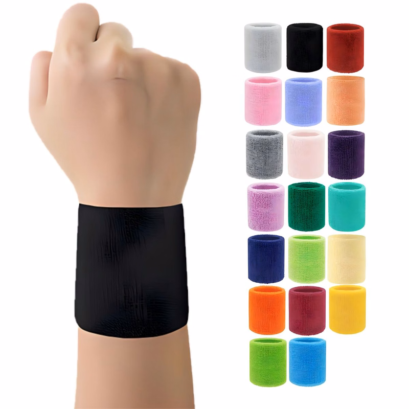 Custom Polyester Sports Sweat Wristbands(3.15" ?? 5.9")