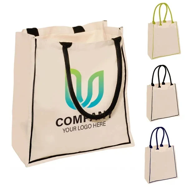 Canvas Cotton Nantucket Tote -15 3/4h x 15w x 6d 1