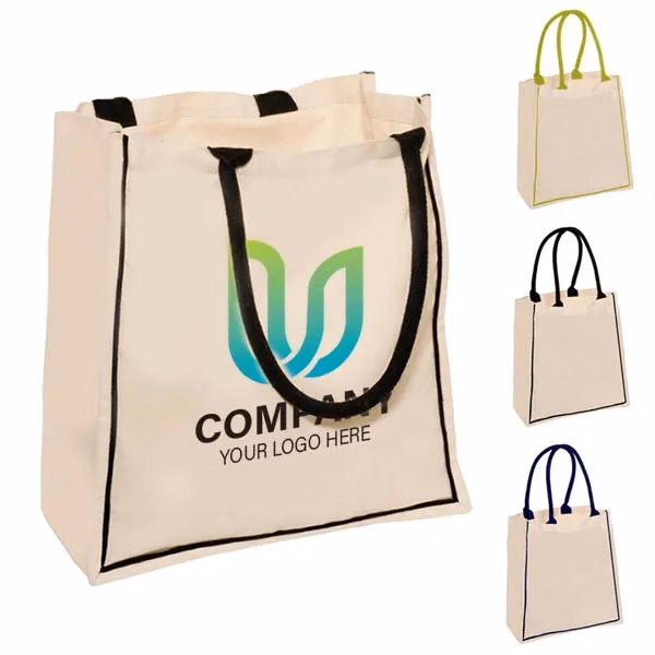 Canvas Cotton Nantucket Tote -15 3/4h x 15w x 6d