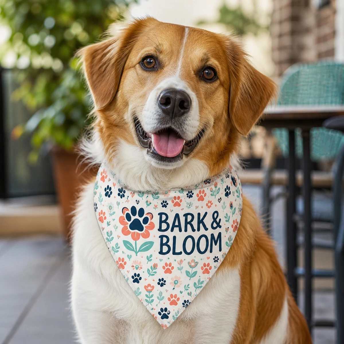 Medium Dog Bandana, 19x19x27, Stitched Edges, Sublimated Edge to Edge (Decorated in Canada) 1