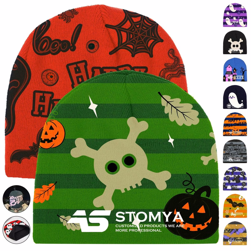Customizable Halloween Knitted Hat