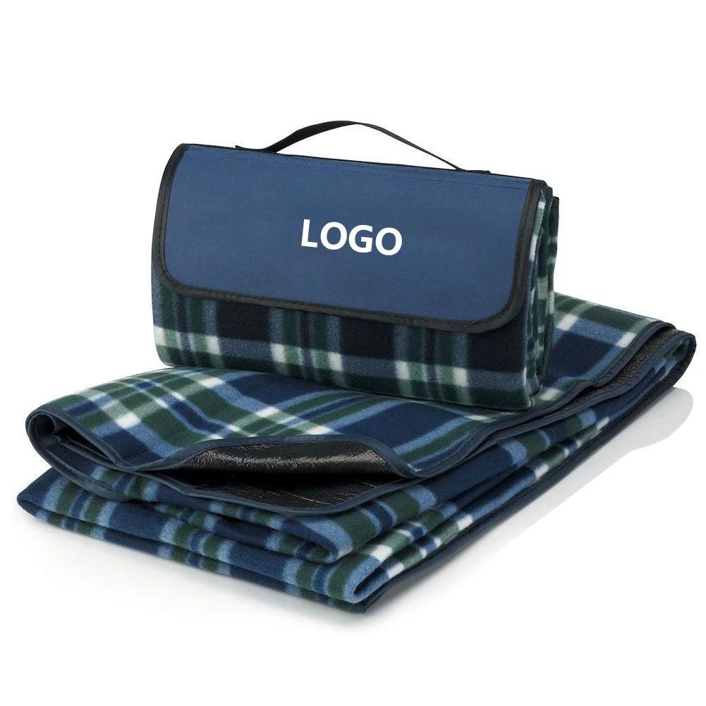Roll Up Picnic Blanket W/ Various Logo Checkered 1
