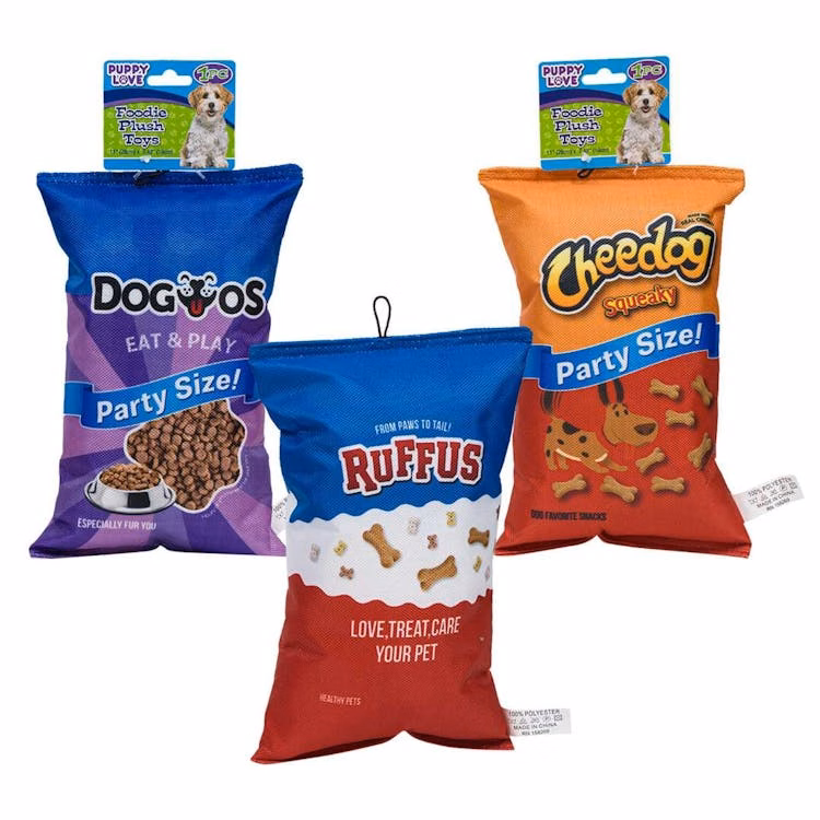 Chip Bags Pet Toys - 3 Assorted Designs