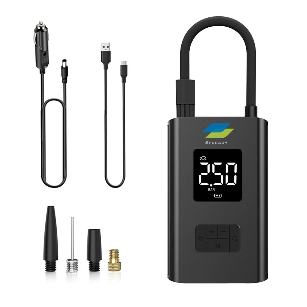 Quick-Fill Electric Air Pump With Precise Pressure Gauge 1