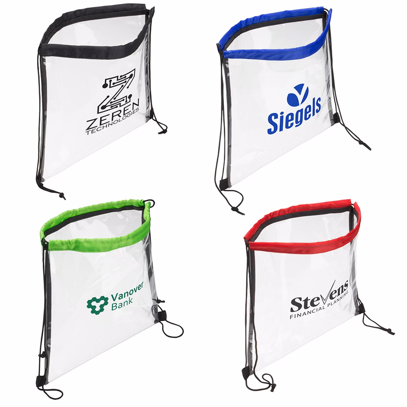 Clear Vinyl Bag with Drawstring