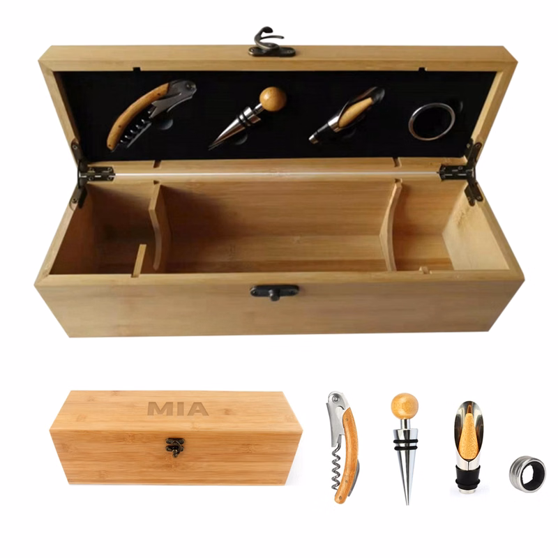Bamboo Wine Case Set