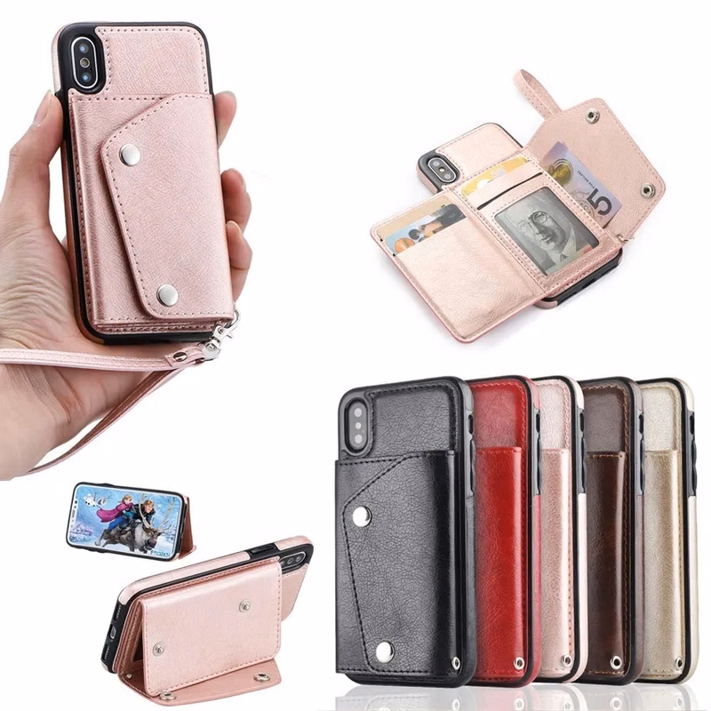 Wallet Folio Phone Leather Case