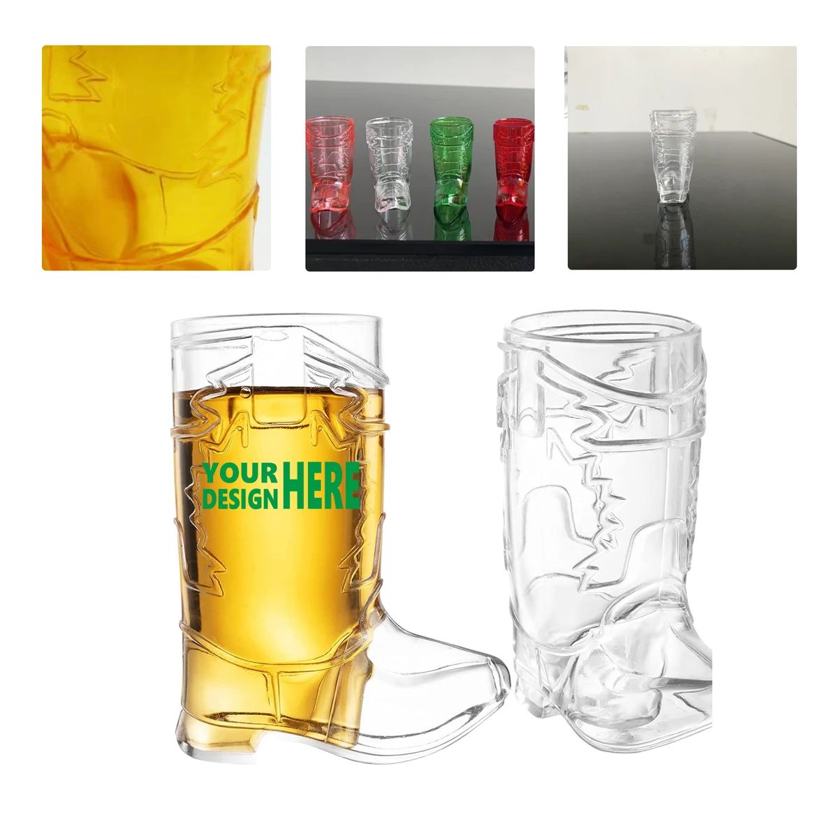 MOQ50 Mini Cowboy Boot Shot Glass for Cocktails 1