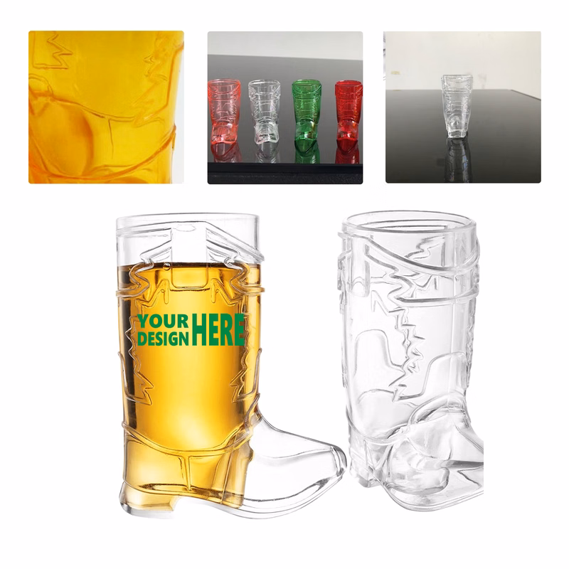 MOQ50 Mini Cowboy Boot Shot Glass for Cocktails