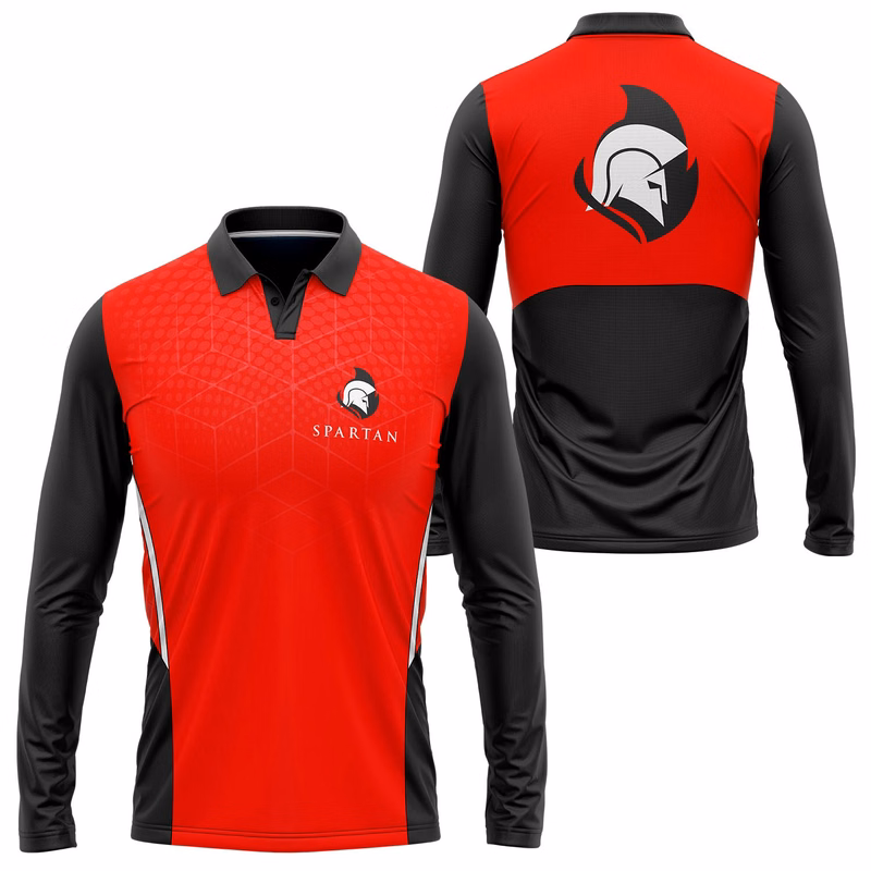 Unisex 160 GSM delicate Brushed Milk Silk Sublimation Long Sleeve Polo shirt