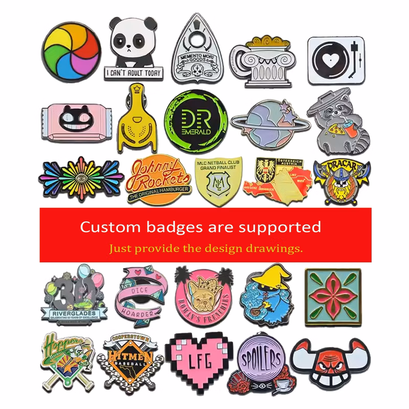 MOQ 100pcs Customizable Metal Badges
