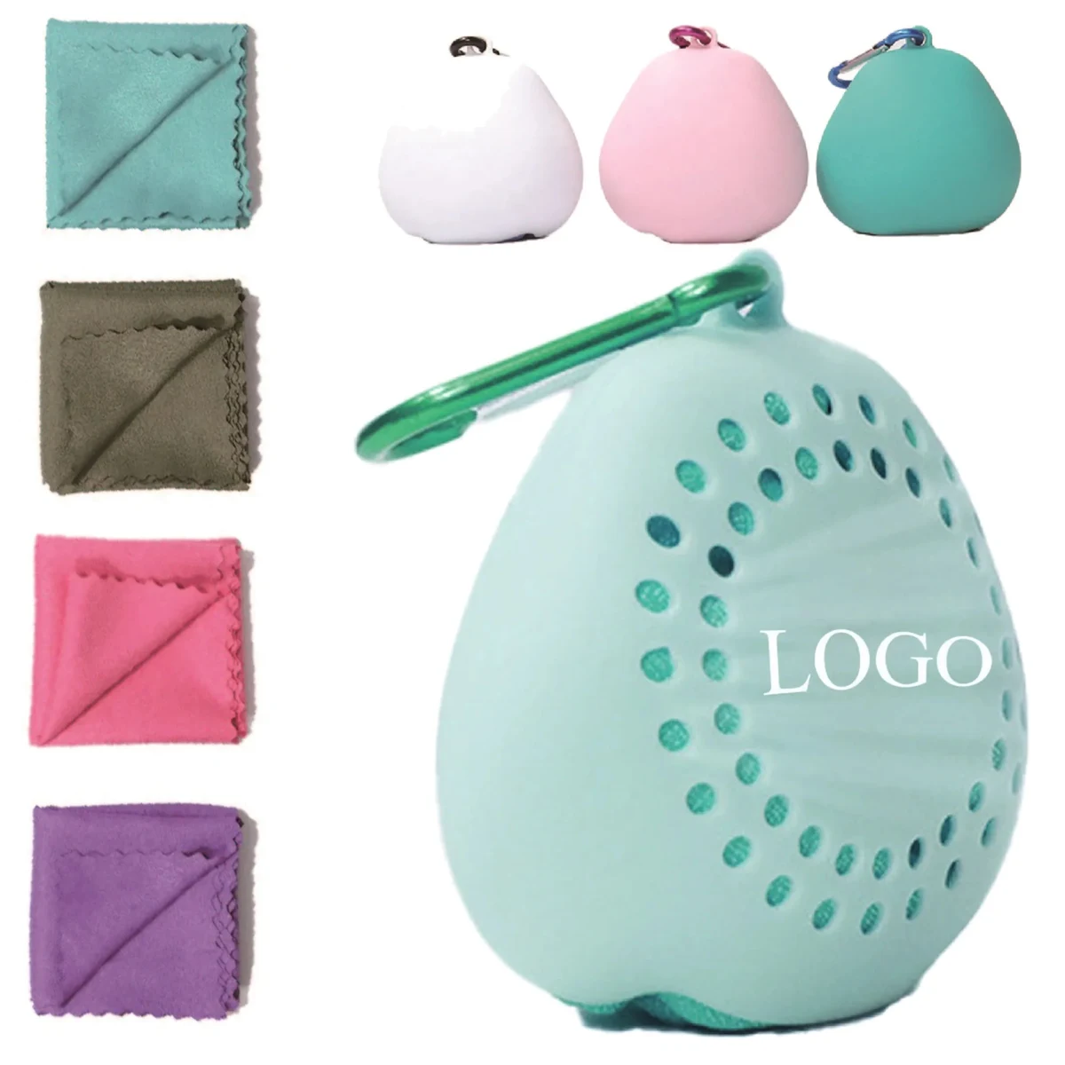 Soft Micro Fiber Towels W/Silicone Case 1