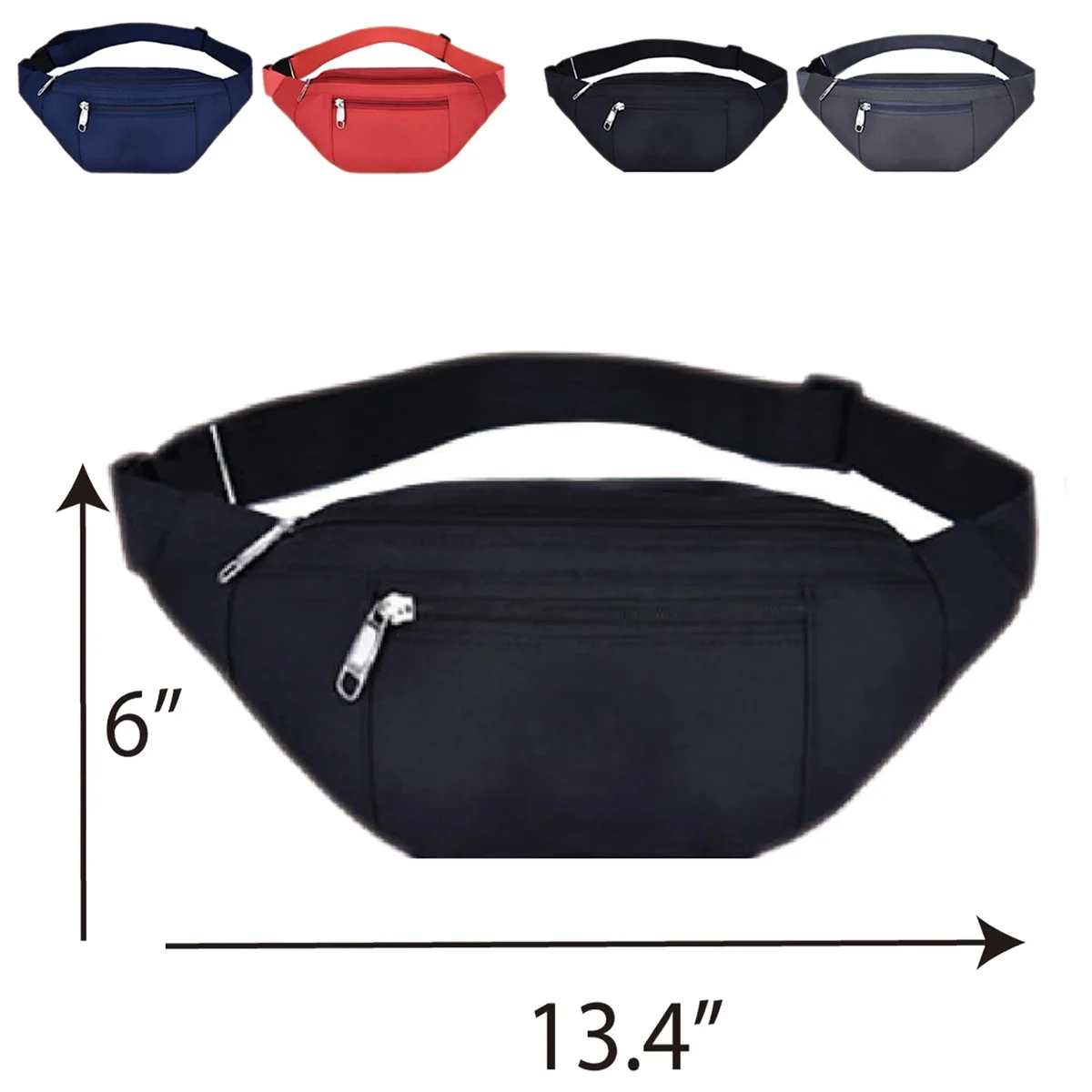 Custom Printed Poly Two Pocket Sports Fanny Pack 1