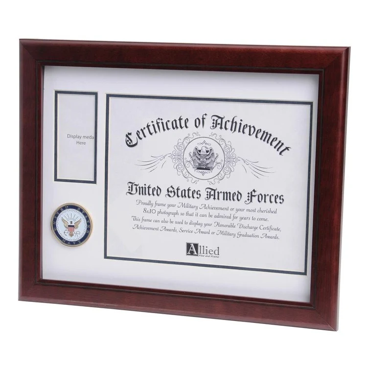 U.S. Navy Medallion 8-Inch by 10-Inch Certificate and Medal Frame 1