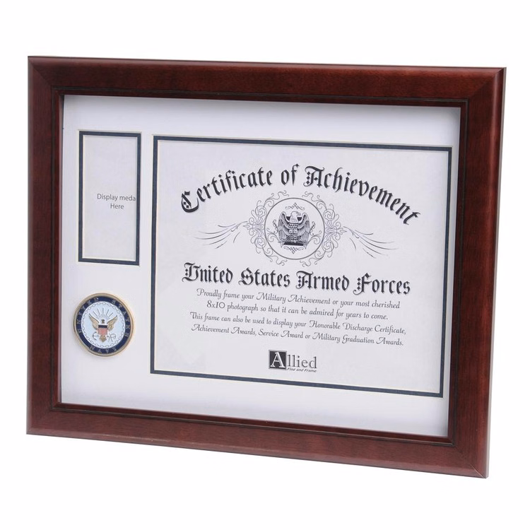 U.S. Navy Medallion 8-Inch by 10-Inch Certificate and Medal Frame
