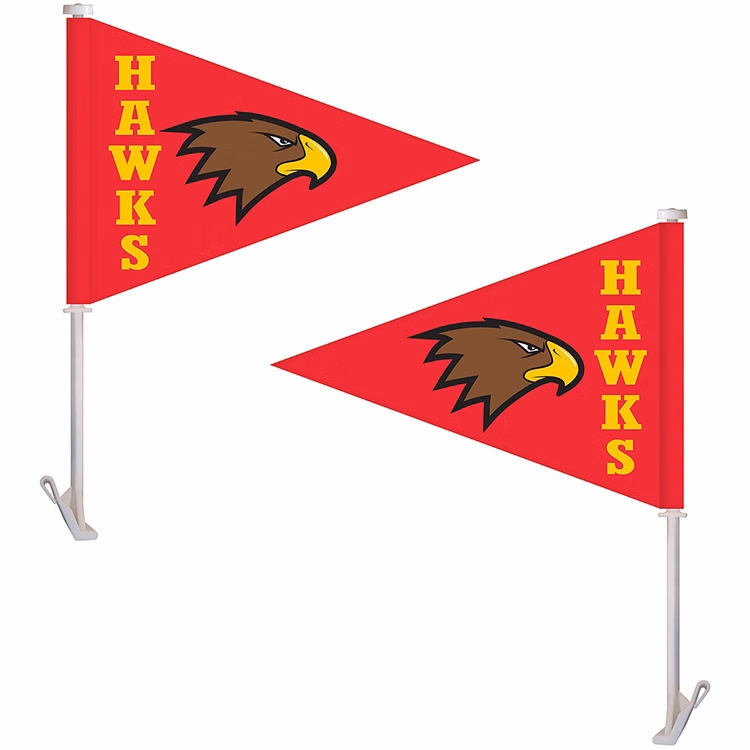 11.5" x 15" Double Sided Pennant Style Custom Car Flag