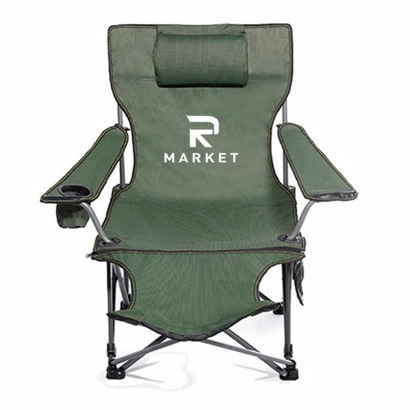 Camping Folding Portable Chair with Removabel Footrest used as a usual camping chair