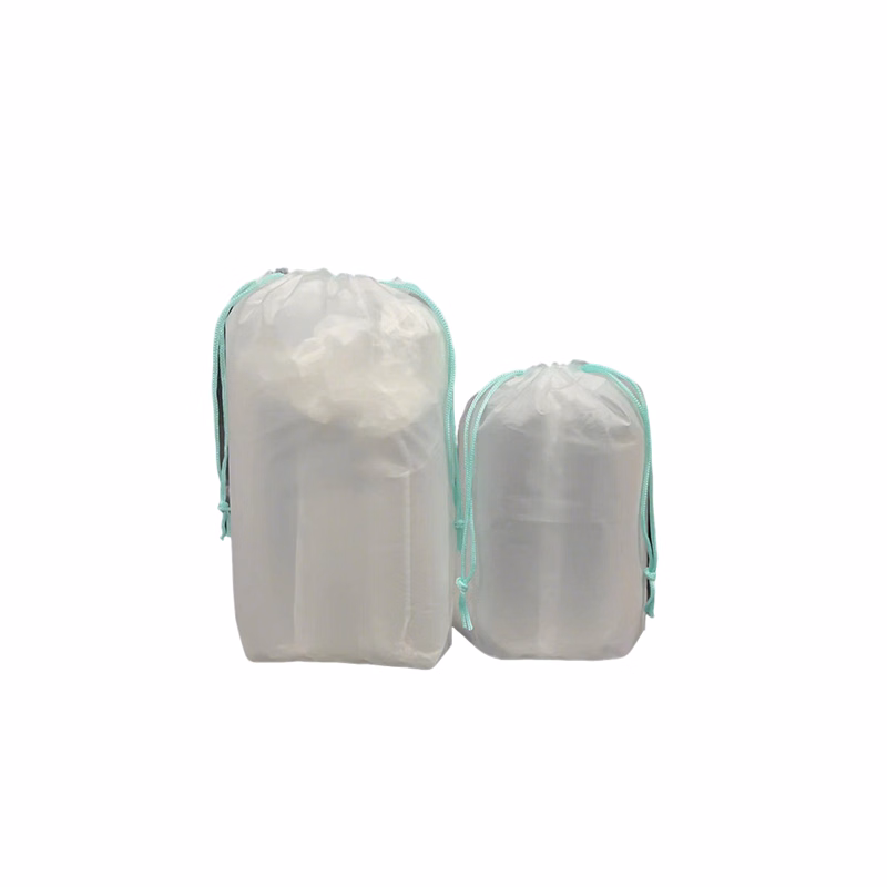 PE Transparent Drawstring Bag For Towel And Scarf 11.8 L