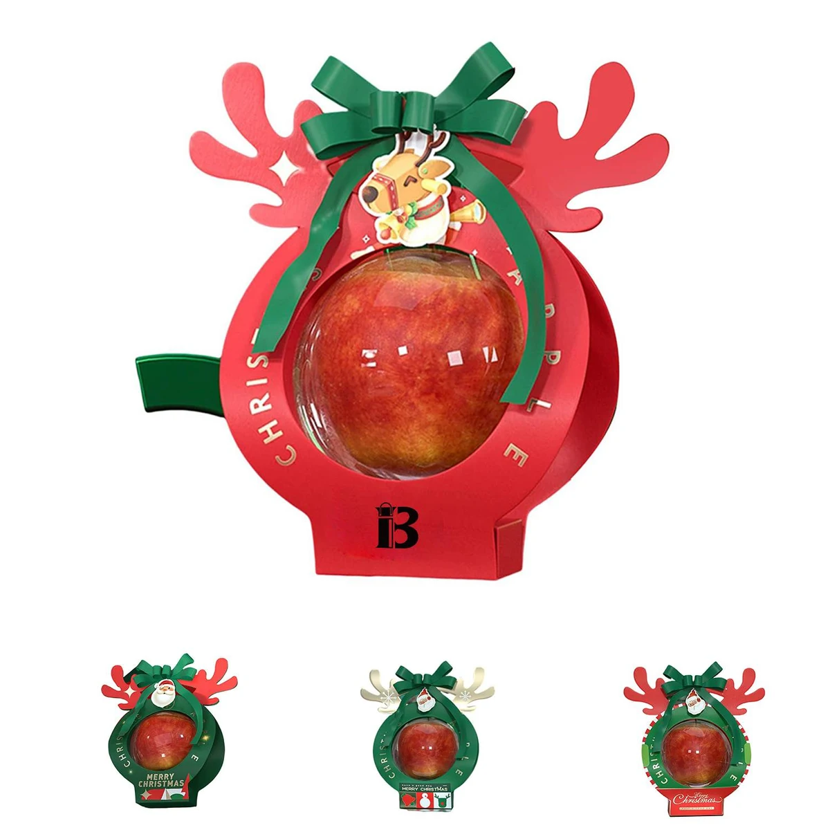 Transparent Festive Christmas Candy Packaging Handle Box 1