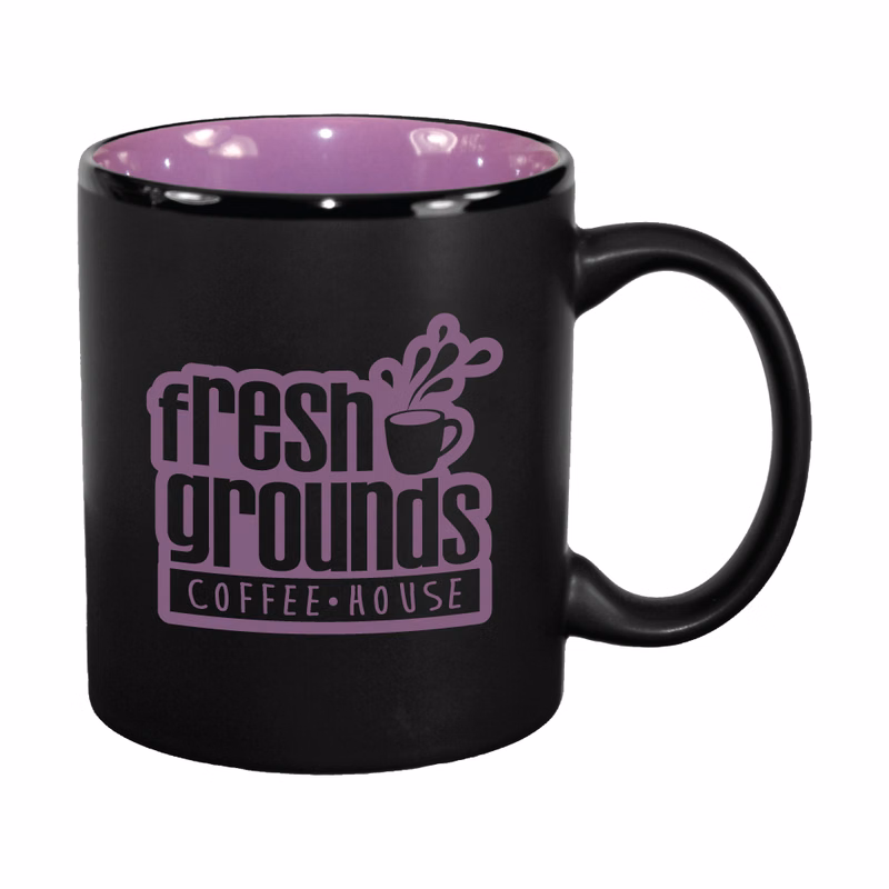 11 oz. Purple In / Matte Black Out Hilo C Handle Mug