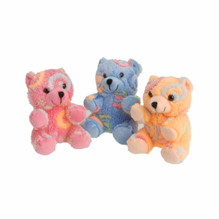 Rainbow Swirl Plush Bears - Assorted 3" x 5"