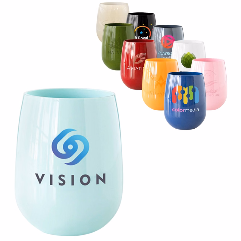 Symglass 12oz Colored Stemless Wine Glass