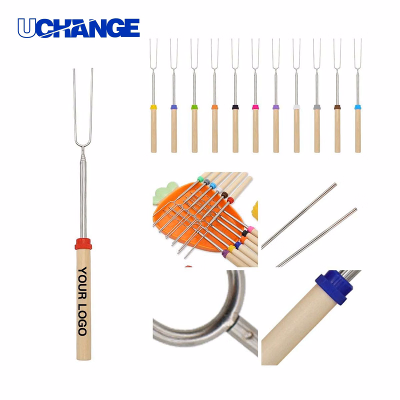 Adjustable Stainless Steel BBQ Fork for Camping