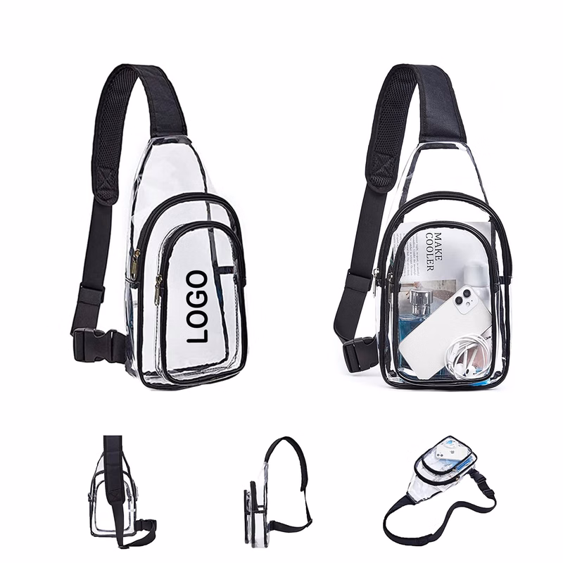 Transparent Shoulder Backpack With Adjustable Strap