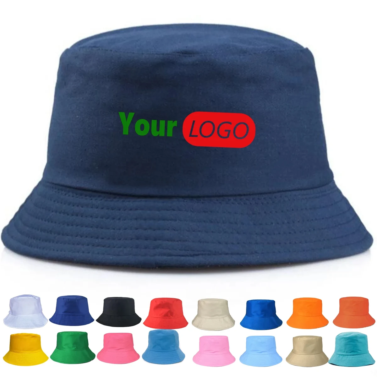 Full Color Cotton Fisherman Bucket Hats 1