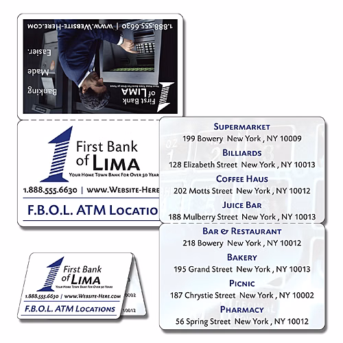 Bank Wallet Card - 3.5x4.5 Bi-Fold - 14 pt.