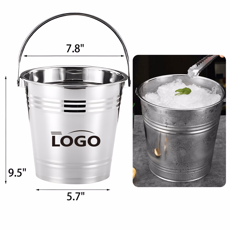 Insulated 4L Stainless Steel Beer Wine Ice Bucket