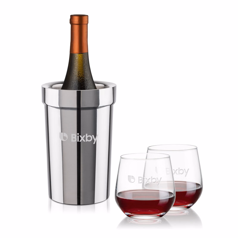 Milano Wine Cooler & Garland Stemless Wine Set