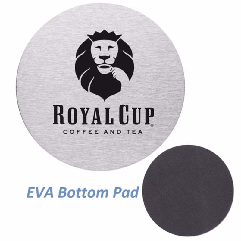 4" Round Stainless Steel Coasters w/ Custom Imprint