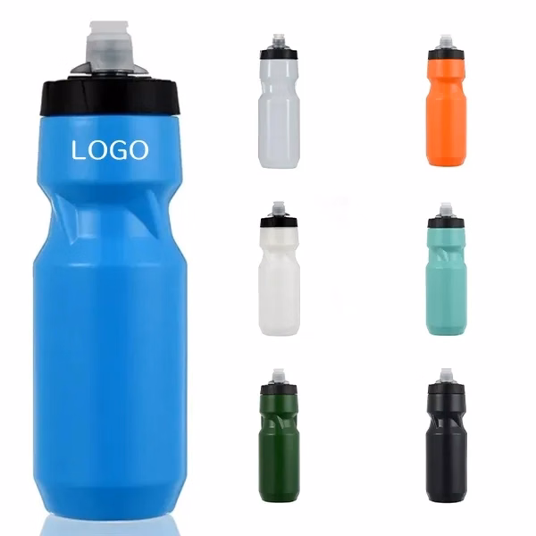 24 oz Sports Water Bottle with Squeeze Design and Cover