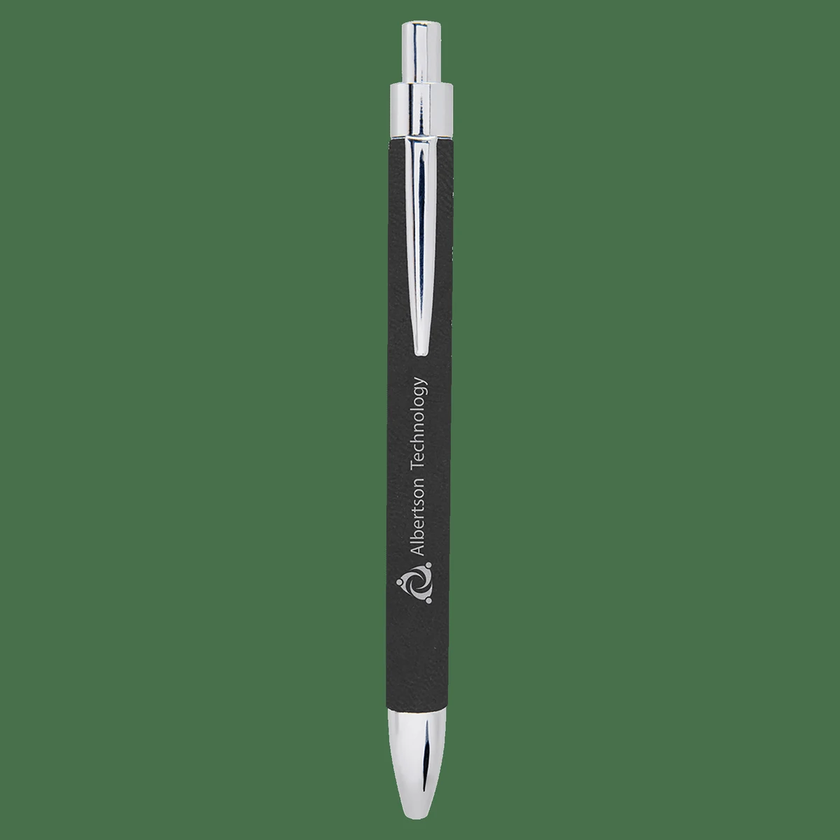 Black/Silver Leatherette Pen 1
