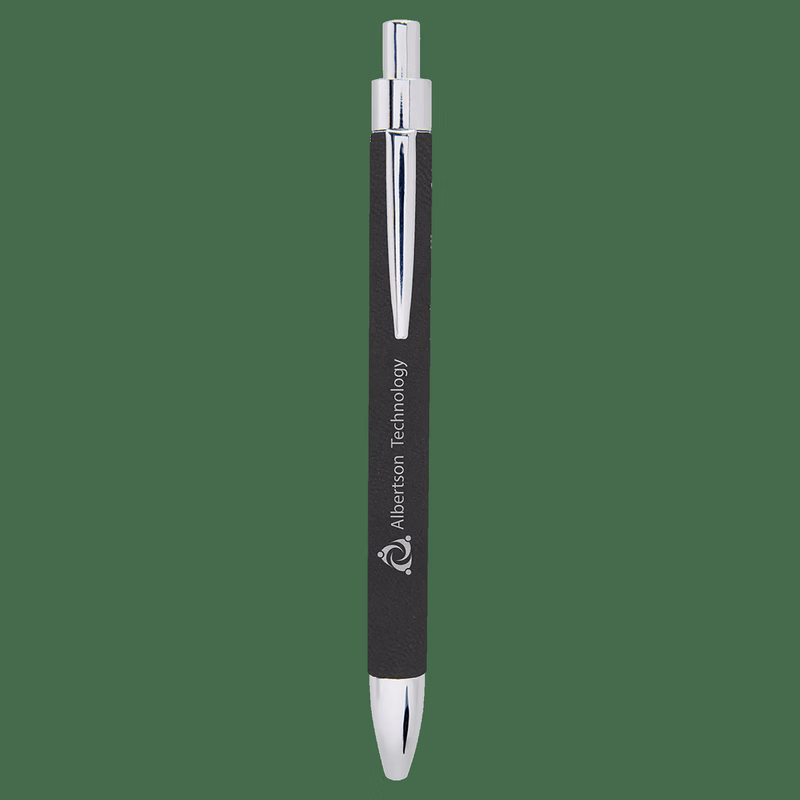 Black/Silver Leatherette Pen