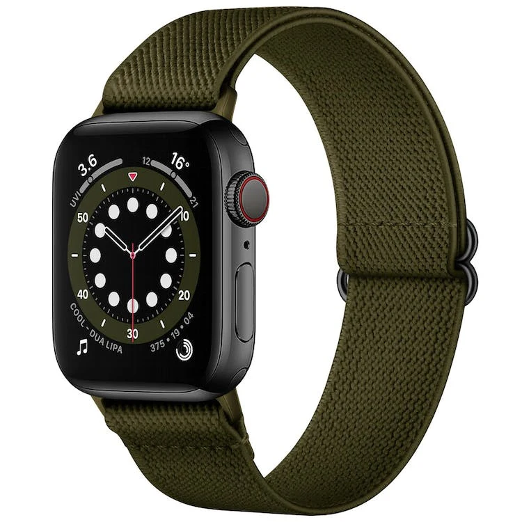 Apple Watch Mesh Bands - Dark Green Nylon 42mm/44mm/45mm Face 1