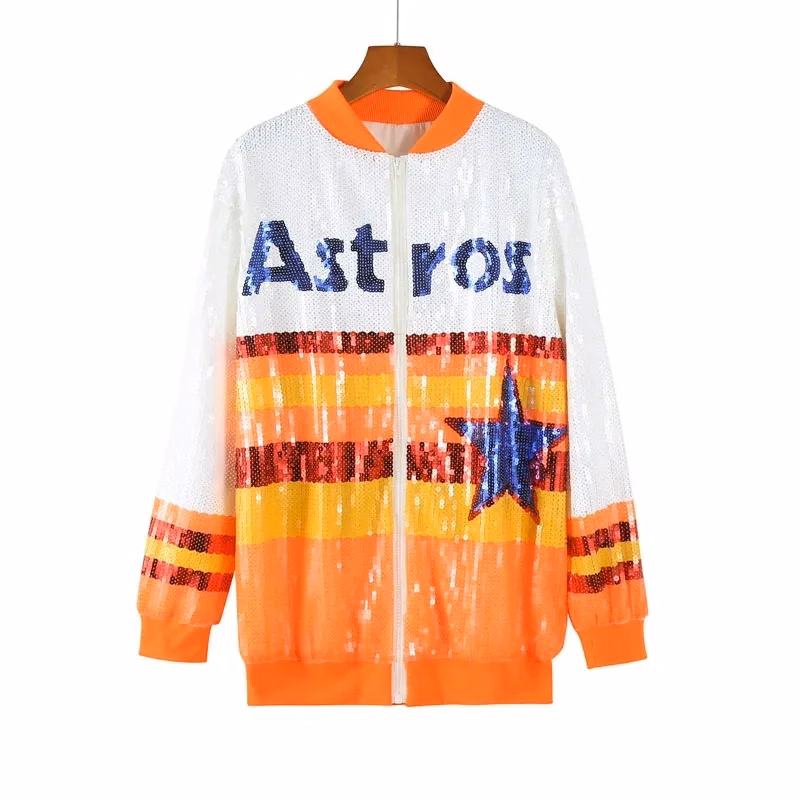 Women's Sequin Glitter Game Day Jacket