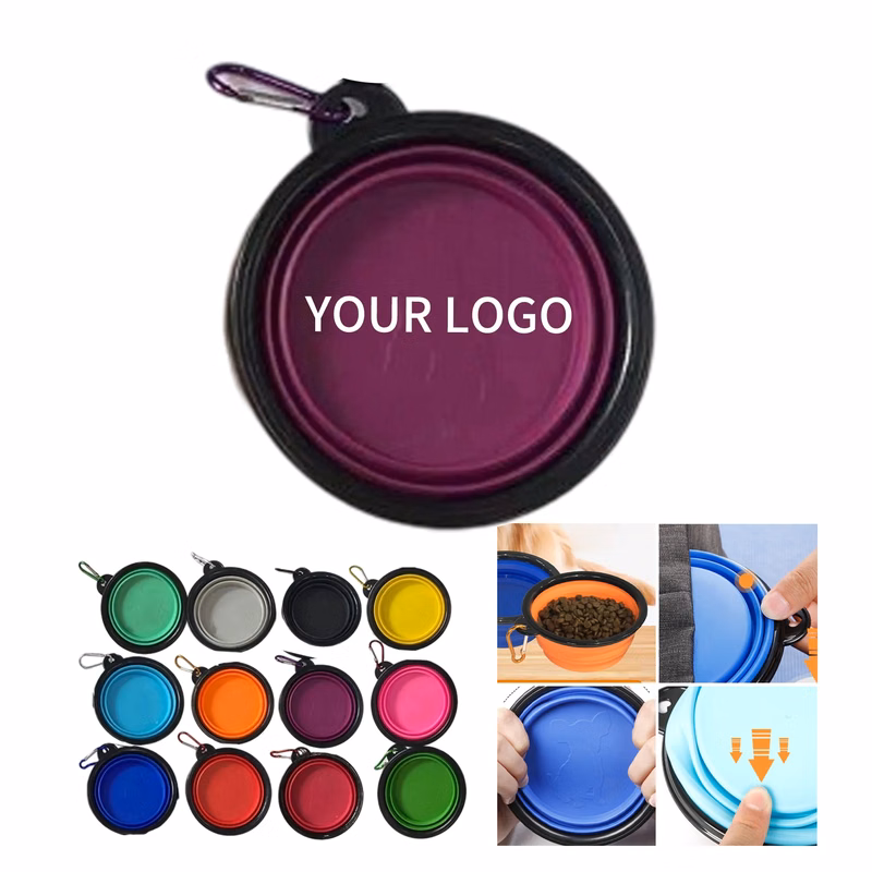 12oz Folding Pet Bowl Reusable Food Grade for Outdoor Use