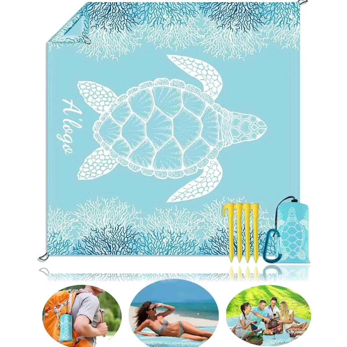 Large Sandproof Beach Blanket (79in*79in) 1