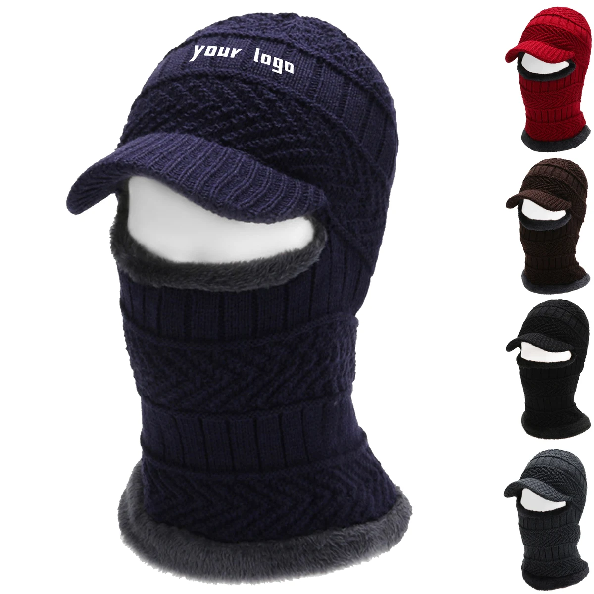 Winter Knitted Balaclava Beanie Hat 1