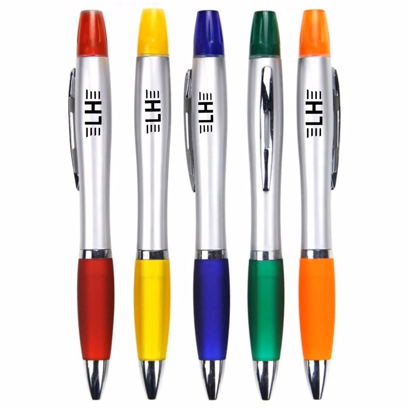 Plastic Highlighter Ballpoint Pen