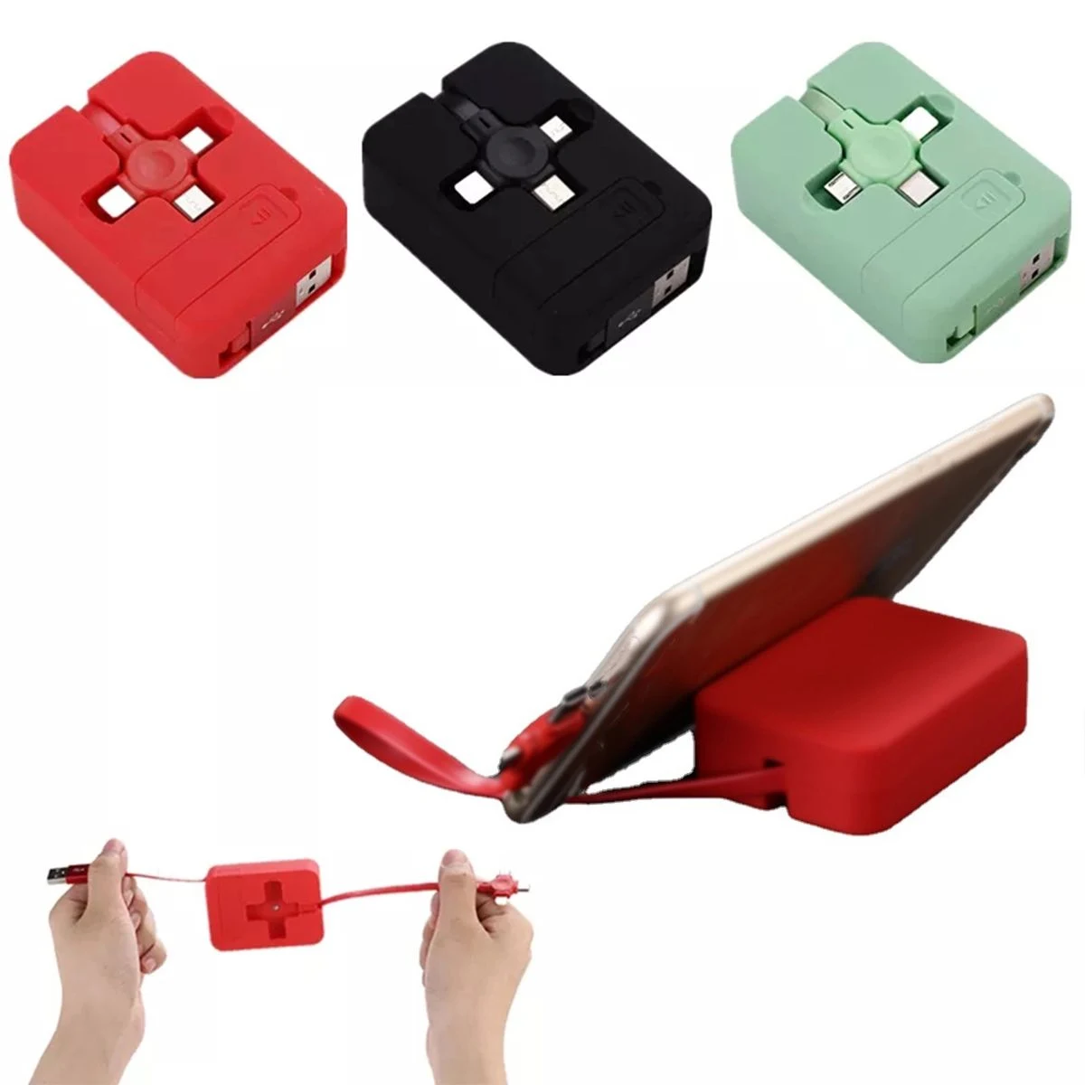 3 In 1 Charging Cable Roll MOQ 30PCS 1