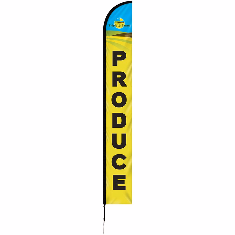 15' Single Reverse Portable Half Drop Banner w/ Hardware Set